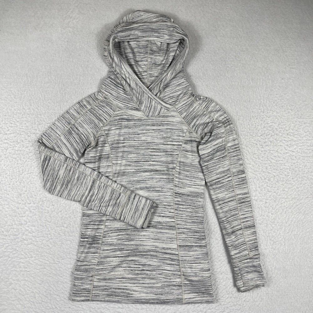 Lululemon Sweatshirt Womens 4 Gray‎ Pullover Hoodie Gym Yoga Athleisure Lady Top